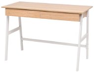 Writing Desk 110 x 55 x 75cm Oak and White - Desk
