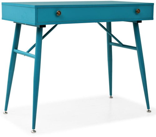 Psací stůl se zásuvkou 90 x 50 x 76,5 cm starožitný zelený - Desk - Main image