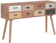 Console Table with 8 Drawers 120x30x76cm Solid Pine - Console Table