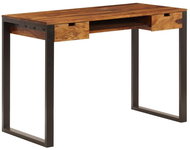 Psací stůl 110 x 55 x 78 cm masivní sheesham a ocel - Stůl