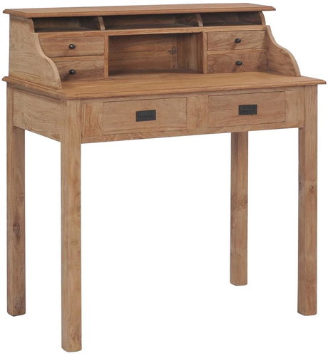 Psací stůl 90 x 50 x 100 cm masivní teakové dřevo - Desk - Main image