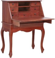 Sekretář hnědý 78 x 42 x 103 cm masivní mahagonové dřevo - Stůl
