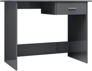 Psací stůl šedý s vysokým leskem 100 x 50 x 76 cm dřevotříska - Stůl