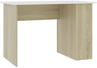 Psací stůl bílý a dub sonoma 110 x 60 x 73 cm dřevotříska - Desk