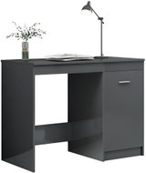 Psací stůl šedý s vysokým leskem 100 x 50 x 76 cm dřevotříska - Desk