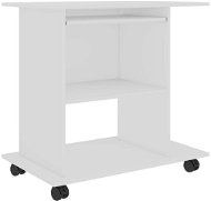 Počítačový stôl biely 80 × 50 × 75 cm drevotrieska - Stôl