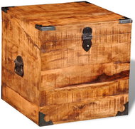 Rough Mango Wood Cube Storage Chest - Chest