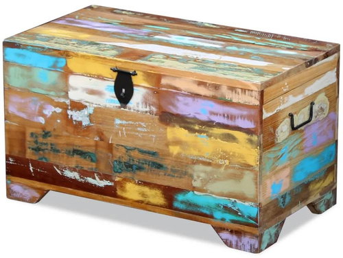 Solid Recycled Wood Storage Chest - Chest - Main image