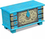 Úložná truhla modrá z mangovníkového dreva 80 × 40 × 45 cm - Truhla