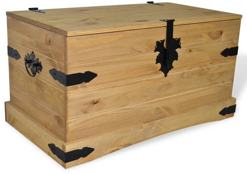 Storage Chest made of Mexican Corona Pine 91x49,5x47cm - Chest - Main image