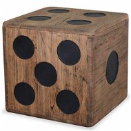 Storage Box Mindi Wood 40 x 40 x 40cm Dice Design - Bench