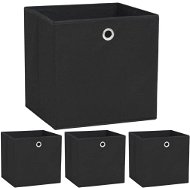 Úložné boxy 4 ks netkaná textília 32 × 32 × 32 cm čierne - Úložný box