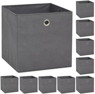 Storage Boxes 10 pcs Non-woven Fabric 32 x 32 x 32cm Grey - Storage Box