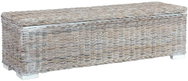 Storage Box 120cm White Kubu Rattan and Solid Mango Tree - Storage Box