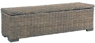 Storage Box 120cm Grey Kubu Rattan and Solid Mango Wood - Storage Box