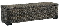 Storage Box 120cm Black Kubu Rattan and Solid Mango Tree - Storage Box
