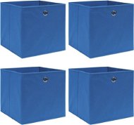 Úložné boxy 4 ks modré 32 x 32 x 32 cm textil - Úložný box