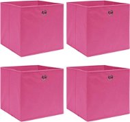 Úložné boxy 4 ks ružové 32 × 32 × 32 cm textil - Úložný box