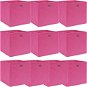 Úložné boxy 10 ks ružové 32 × 32 × 32 cm textil - Úložný box