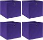 Úložné boxy 4 ks fialové 32 × 32 × 32 cm textil - Úložný box