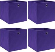 Úložné boxy 4 ks fialové 32 x 32 x 32 cm textil - Úložný box