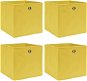 Úložné boxy 4 ks žlté 32 × 32 × 32 cm textil - Úložný box