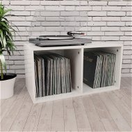 Storage Box for LP Records White High Gloss 71x34x36cm Chipboard - Storage Box