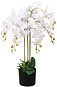 Artificial Orchid Plant with Flowerpot 75cm White - Artificial Flower