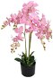 Umelá rastlina orchidea s kvetináčom 75 cm ružová - Umelý kvet