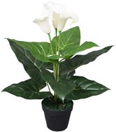 Artificial Calla Plant with Flowerpot 45cm White - Artificial Flower