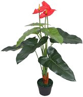 Umělá rostlina toulitka s květináčem 90 cm červenožlutá - Umělá květina