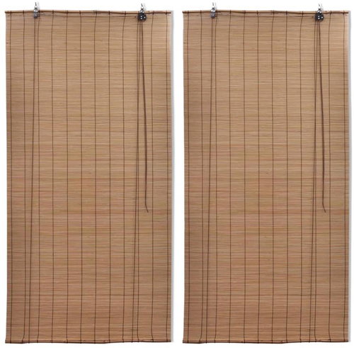SHUMEE Bamboo blackout roller blinds 2 pcs 80 × 160 cm - Roller Blind - Main image