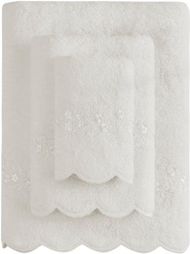 Soft Cotton Osuška Silvia s krajkou 85×150cm, krémová - Bath Towel - Main image