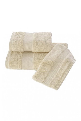 Soft Cotton Deluxe Luxury Towel 50×100cm, beige - Towel - Main image