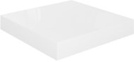 Shumee plovoucí nástěnná bílá vysoký lesk 23×23,5×3,8 cm MDF, 323739 - Shelf