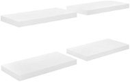 Shumee plovoucí nástěnné 4 ks bílé vysoký lesk 50×23×3,8 cm, 323747 - Police