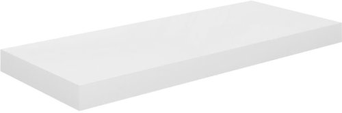 Shumee plovoucí nástěnná bílá vysoký lesk 60×23,5×3,8 cm MDF, 323748 - Shelf - Main image