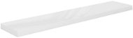 Shumee plávajúca nástenná biela vysoký lesk 120 × 23,5 × 3,8 cm MDF, 323757 - Polica