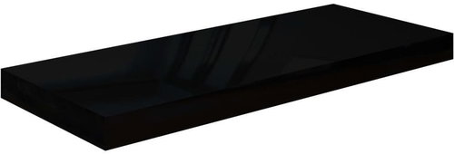Shumee plovoucí nástěnná černá vysoký lesk 60×23,5×3,8 cm MDF, 323769 - Police - Main image