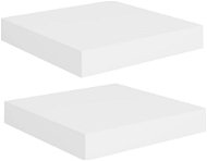 Shumee plovoucí nástěnné 2 ks bílé 23×23,5×3,8 cm MDF, 323803 - Police