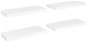 Shumee, plávajúce nástenné, 4 ks, biele, 60 × 23,5 × 3,8 cm, MDF, 323813 - Polica