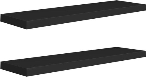 Shumee plovoucí nástěnné 2 ks černé 90×23,5×3,8 cm MDF, 323839 - Shelf - Main image