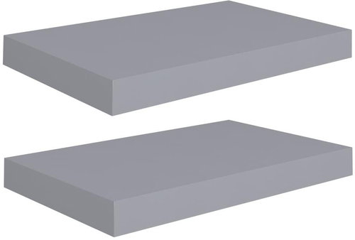 Shumee plovoucí nástěnné 2 ks šedé 40×23×3,8 cm MDF, 323848 - Shelf - Main image