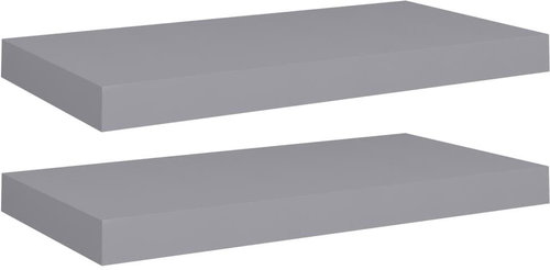 Shumee plovoucí nástěnné 2 ks šedé 50×23×3,8 cm MDF, 323851 - Shelf - Main image