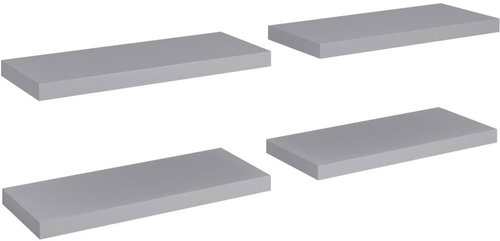Shumee plovoucí nástěnné 4 ks šedé 60×23,5×3,8 cm MDF, 323855 - Shelf - Main image