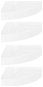 Shumee plávajúce rohové 4 ks biele vysoký lesk 25×25×3,8 cm MDF, 323888 - Polica