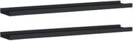 Shumee for framed pictures 2 pcs black 80×9×3 cm MDF, 323933 - Shelf