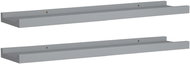 Shumee for framed pictures 2 pcs grey 60×9×3 cm MDF, 323935 - Shelf