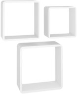 Shumee Nástěnné kostky 3 ks bílé MDF, 323952 - Shelf