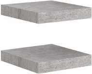 Shumee plovoucí nástěnné 2 ks betonově šedé 23×23,5×3,8 cm MDF, 326589 - Police